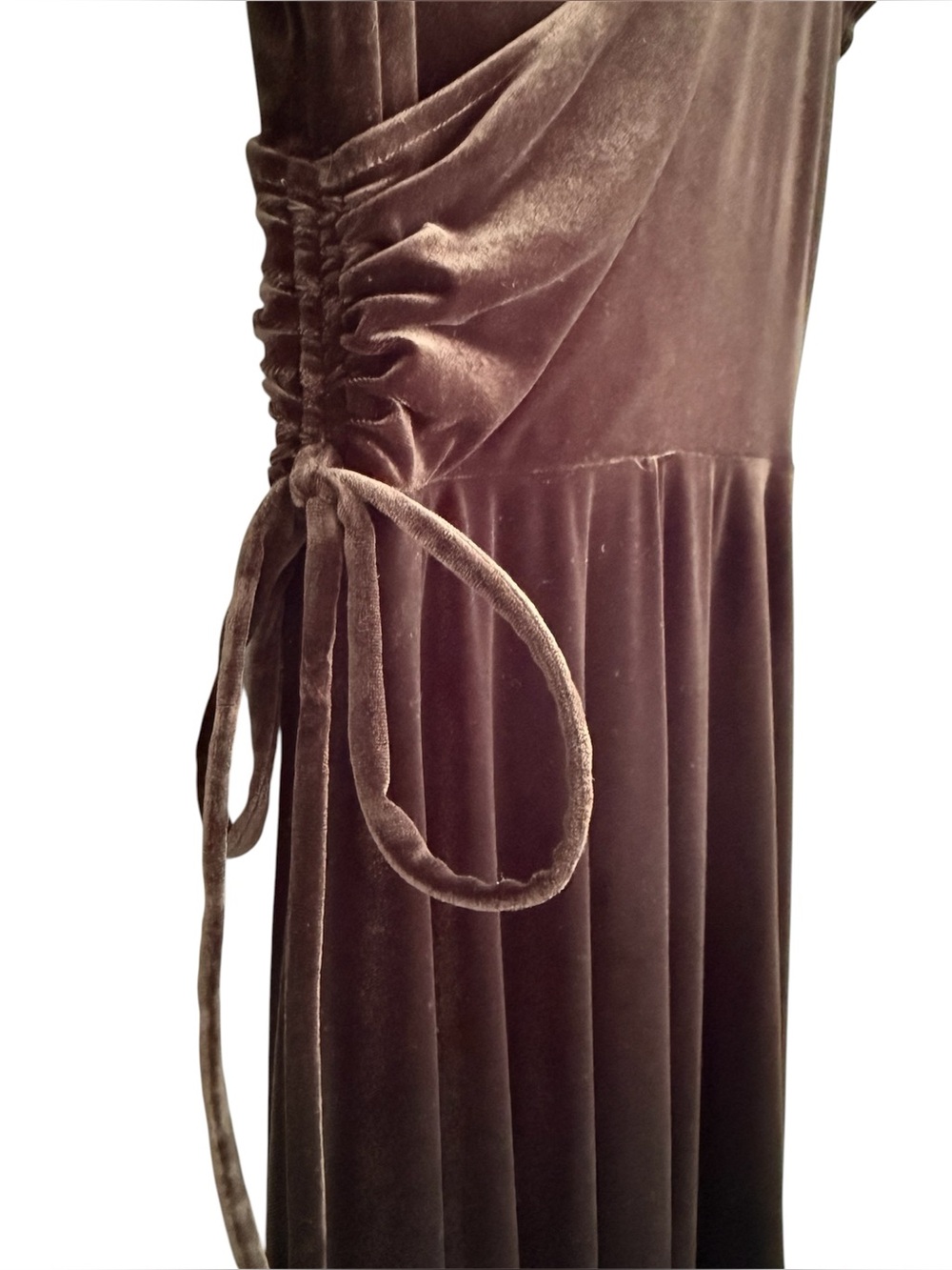 Women’s LONDON STYLE Brown Velvet Dress size 10 - Picture 3 of 7